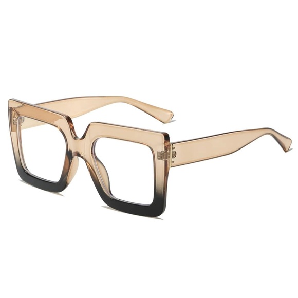 NEW Anti Blue Light Glasses Square Large Frame Retro Eyeglasses Glasses - Picture 2 of 3